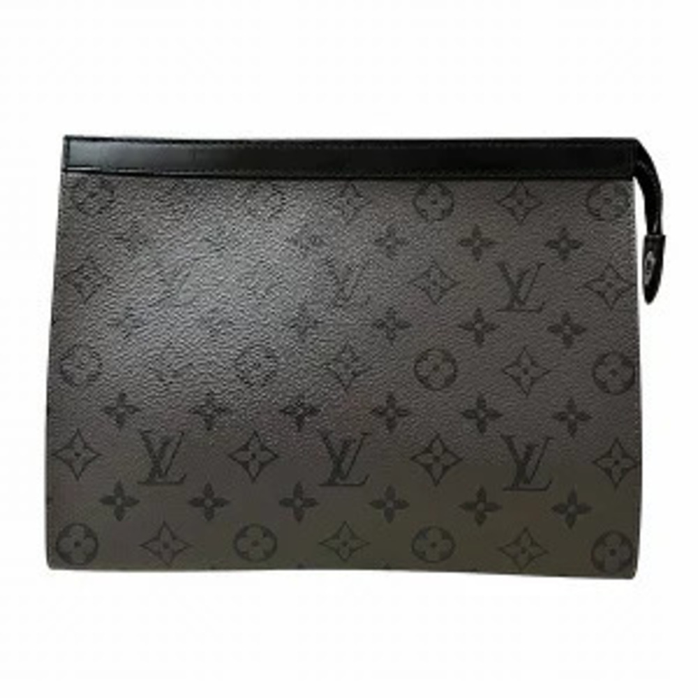 Louis Vuitton Monogram Eclipse Black Pochette Voyage Bag Clutch Shoulder